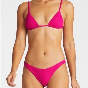 Like new Vitamin A Sol Top and California High Leg Bikini XS